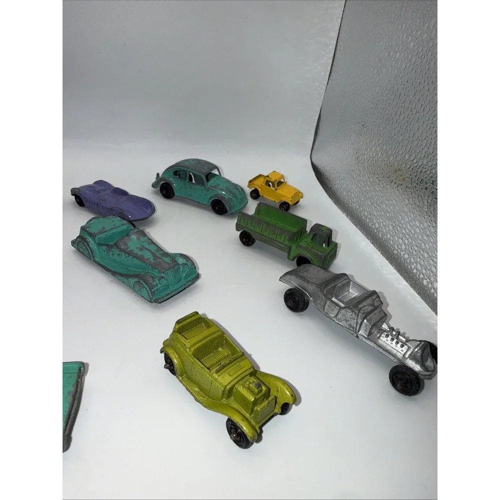 Vintage Metal Die Cast Toy‎ Car Lot Of 14: Tootsie, Midgetoy, Lesney Matchbox